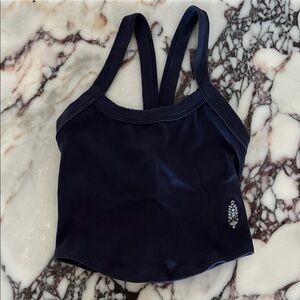 Free People Movement All Clear Navy Blue Tank Top SZ XS/S
